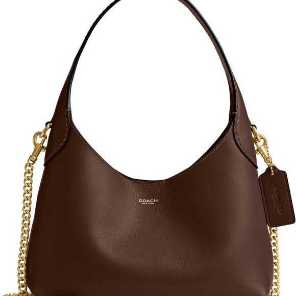 On-the-Go Brooklyn Shoulder Bag 23 - Soft Leather Detachable Strap Chic Design